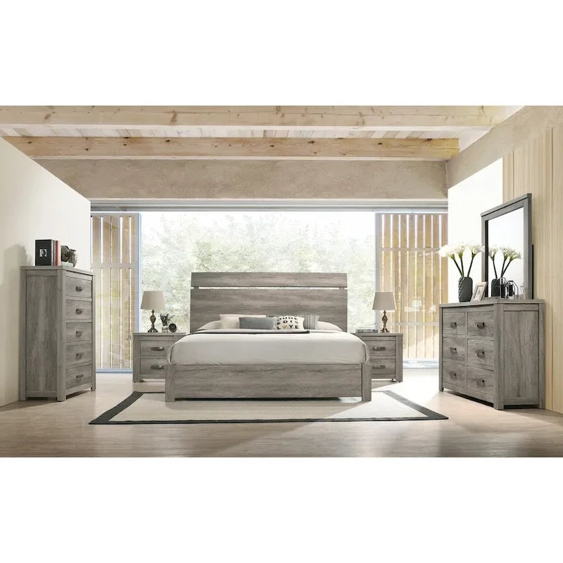  Rousham Garden Weathered Grey Wood 6-piece Bedroom Set