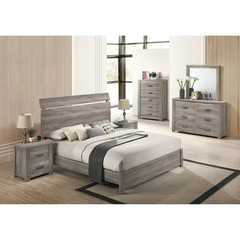 Rousham Garden Weathered Grey Wood 6-piece Bedroom Set