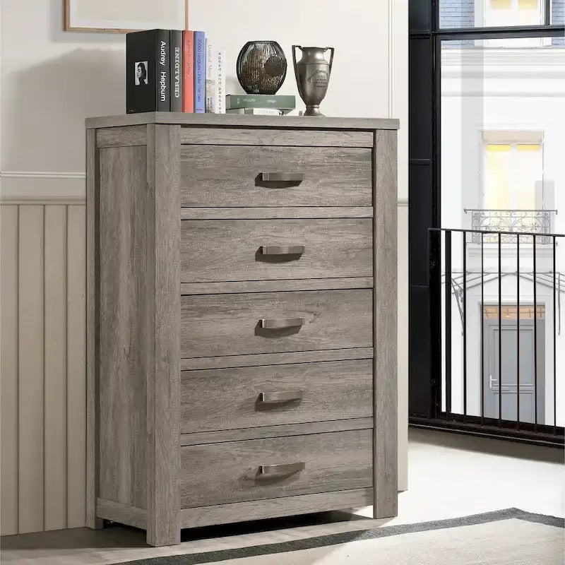 Rousham Garden Weathered Grey Wood 6-piece Bedroom Set