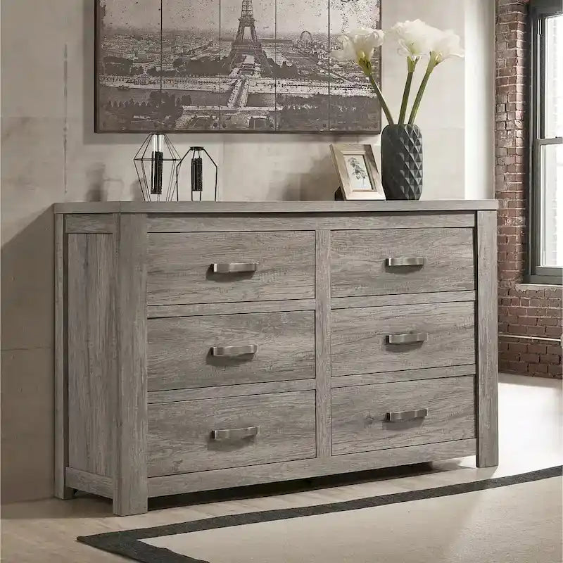 Rousham Garden Weathered Grey Wood 6-piece Bedroom Set