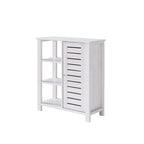 McKee Farmhouse White Oak Storage Cabinet with 3-Open Shelf by