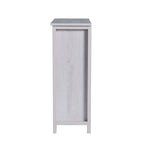 McKee Farmhouse White Oak Storage Cabinet with 3-Open Shelf by