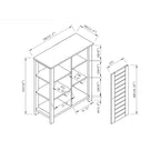 McKee Farmhouse White Oak Storage Cabinet with 3-Open Shelf by