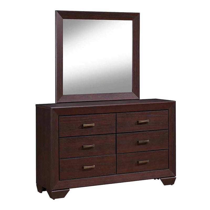 Warwick Brown and Dark Cocoa 4-piece Upholstered Bedroom Set