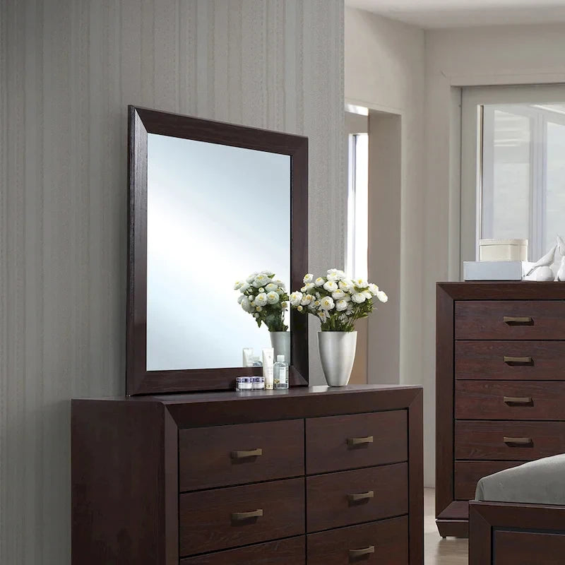 Warwick Brown and Dark Cocoa 4-piece Upholstered Bedroom Set