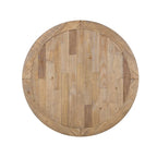 Prato 5-Piece Round Dining Table Set with Cross Back Chairs, Antique White and Distressed Oak