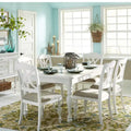Oyster White 7 Piece Rectangular Table Set