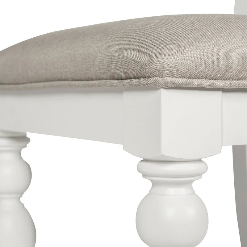 Oyster White 7 Piece Rectangular Table Set