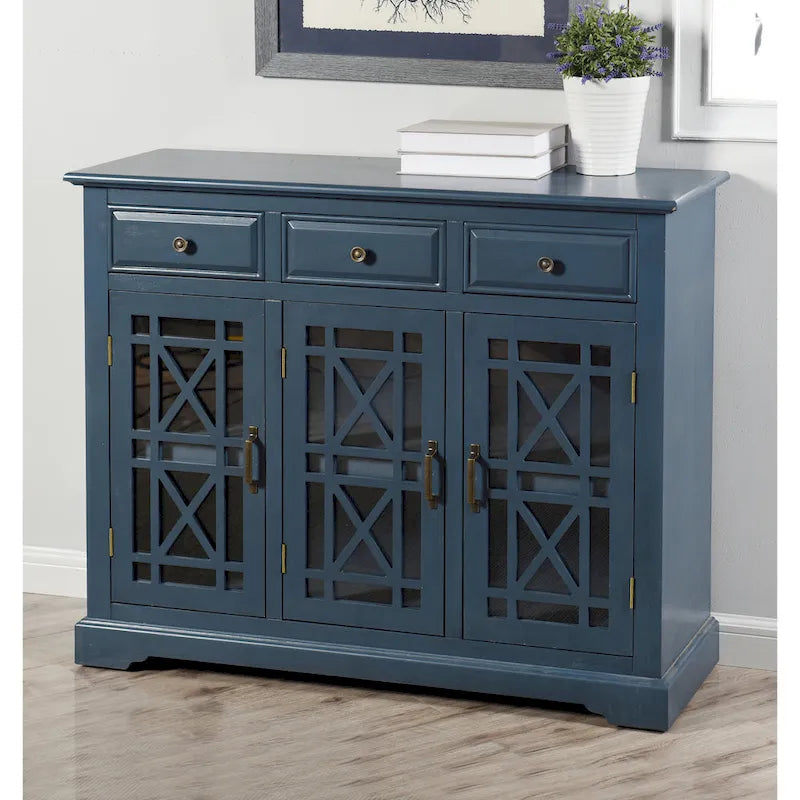 StyleCraft Archer Ridge Navy Blue 3 Drawer with 2 Door Sideboard