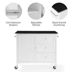 Soren Granite Top Kitchen Island/Cart - 18.13d x 42.13w x 37.5h