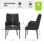 Albert Farmhouse Upholstered Solid Wood Dining Chair Set of 4 by