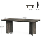 63-Inch Modern Executive Desk Large Office Computer Desk Writing Table
