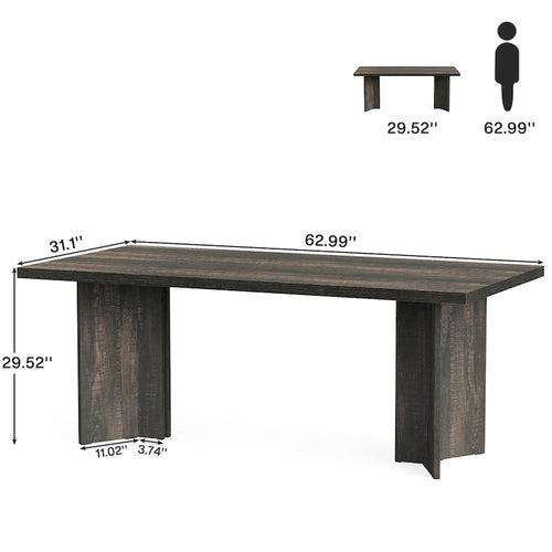 63-Inch Modern Executive Desk Large Office Computer Desk Writing Table