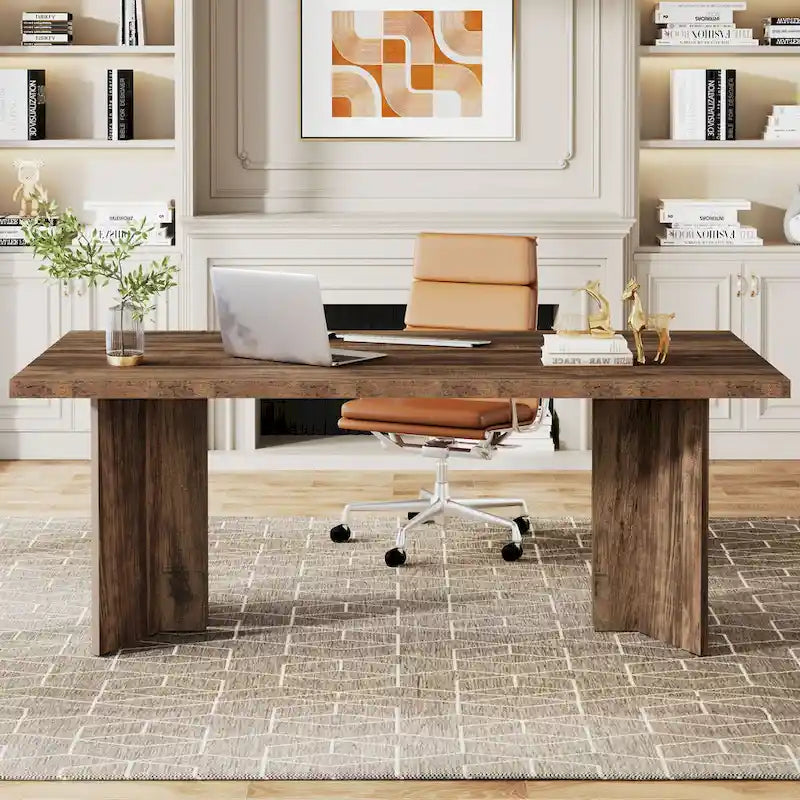 63-Inch Modern Executive Desk Large Office Computer Desk Writing Table