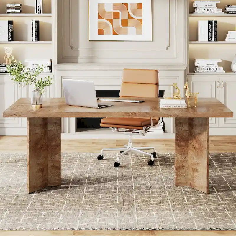63-Inch Modern Executive Desk Large Office Computer Desk Writing Table