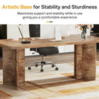 63-Inch Modern Executive Desk Large Office Computer Desk Writing Table