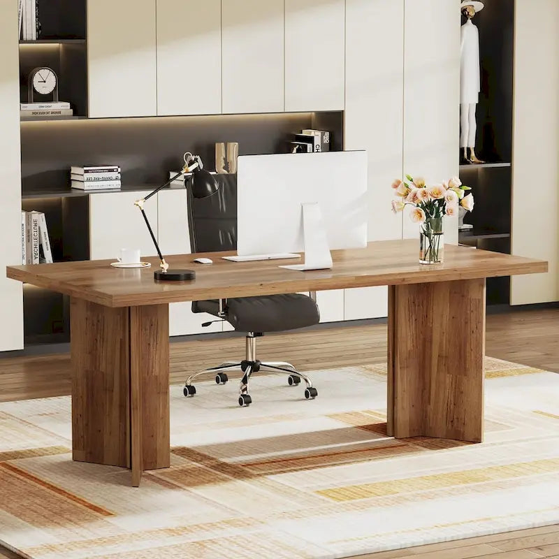 63-Inch Modern Executive Desk Large Office Computer Desk Writing Table