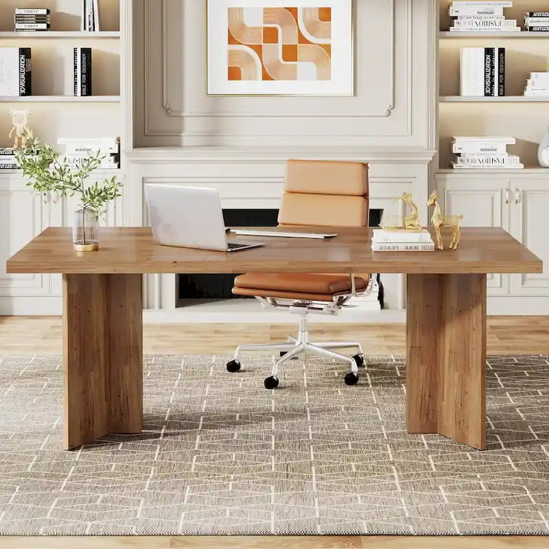 63-Inch Modern Executive Desk Large Office Computer Desk Writing Table