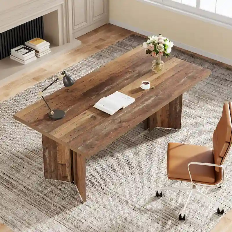 63-Inch Modern Executive Desk Large Office Computer Desk Writing Table