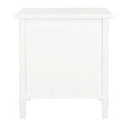 SAFAVIEH Jasmyne Modern Coastal 3-Drawer Navy Bamboo Nightstand