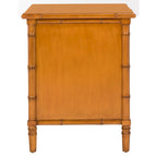 SAFAVIEH Jasmyne Modern Coastal 3-Drawer Navy Bamboo Nightstand
