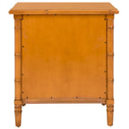 SAFAVIEH Jasmyne Modern Coastal 3-Drawer Navy Bamboo Nightstand