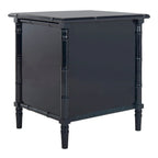 SAFAVIEH Jasmyne Modern Coastal 3-Drawer Navy Bamboo Nightstand