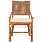 SAFAVIEH Azrielle Coastal Rattan Cushion Chair - 22 W x 24 L x 37 H - 22W x 24D x 37H