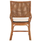 Azrielle Coastal Rattan Cushion Chair - 22 W x 24 L x 37 H - 22W x 24D x 37H