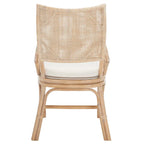 SAFAVIEH Azrielle Coastal Rattan Cushion Chair - 22 W x 24 L x 37 H - 22W x 24D x 37H