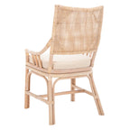 SAFAVIEH Azrielle Coastal Rattan Cushion Chair - 22 W x 24 L x 37 H - 22W x 24D x 37H
