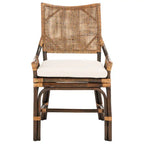 SAFAVIEH Azrielle Coastal Rattan Cushion Chair - 22 W x 24 L x 37 H - 22W x 24D x 37H