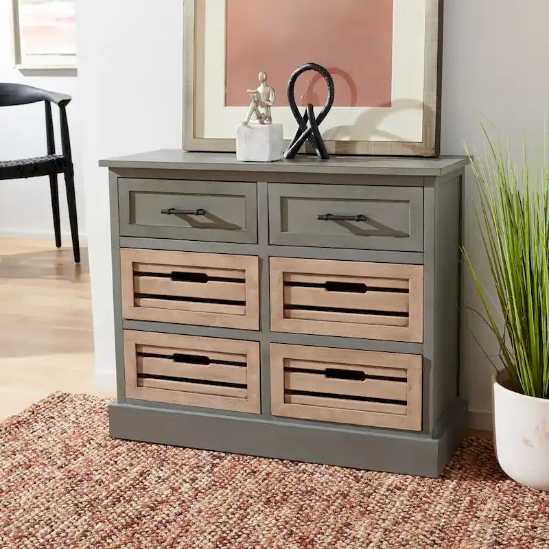 SAFAVIEH Saadia Removable 6-Drawer Storage Chest - 31 W x 12.5 L x 26 H - 31Wx13Dx26H