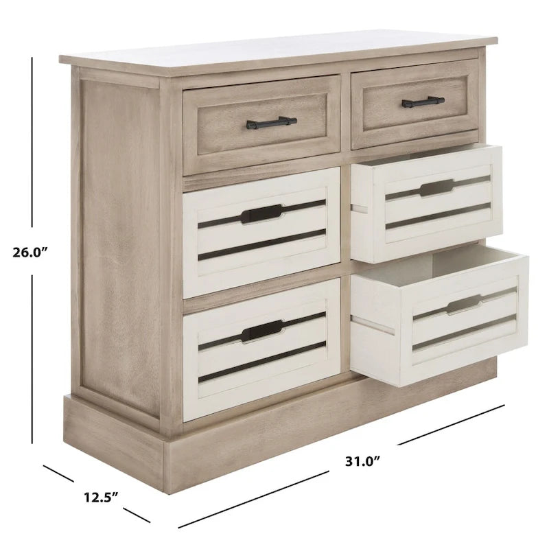 SAFAVIEH Saadia Removable 6-Drawer Storage Chest - 31 W x 12.5 L x 26 H - 31Wx13Dx26H