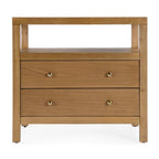 Nora 2-Drawer Wood Wide Nightstand