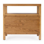 Nora 2-Drawer Wood Wide Nightstand