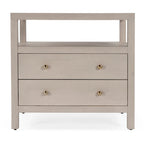 Nora 2-Drawer Wood Wide Nightstand