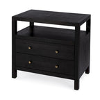Nora 2-Drawer Wood Wide Nightstand