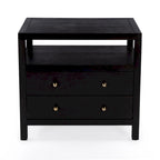 Nora 2-Drawer Wood Wide Nightstand