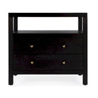 Nora 2-Drawer Wood Wide Nightstand