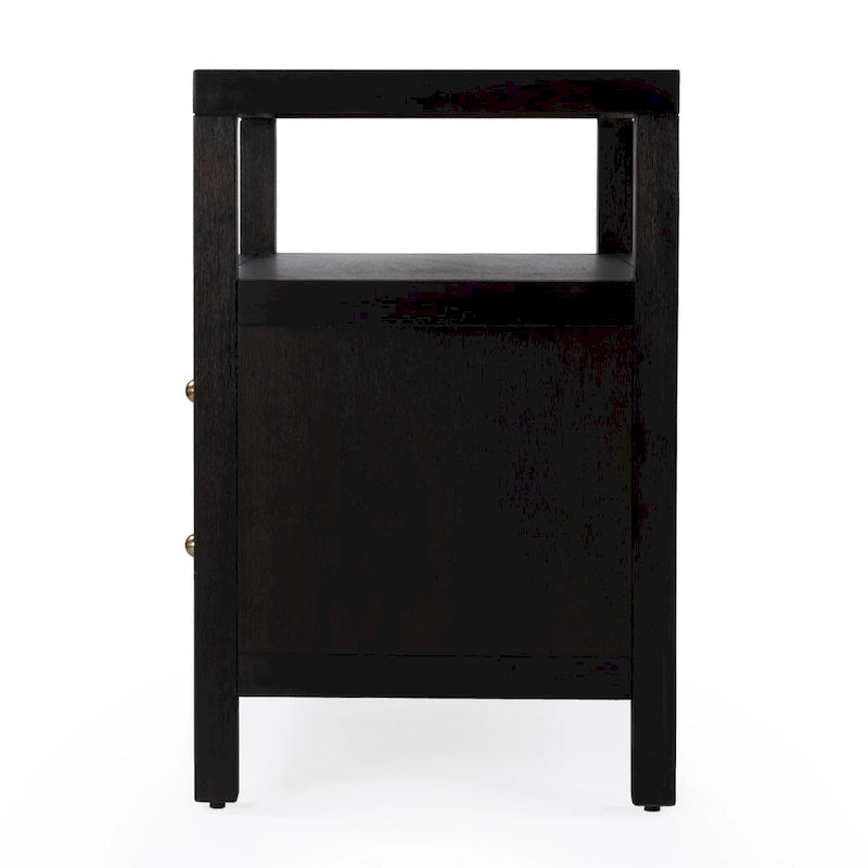 Nora 2-Drawer Wood Wide Nightstand