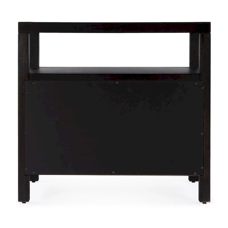 Nora 2-Drawer Wood Wide Nightstand