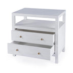 Nora 2-Drawer Wood Wide Nightstand