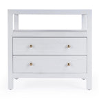 Nora 2-Drawer Wood Wide Nightstand