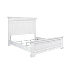 Clara Wood Panel Bed, White Mist