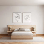 Milano 4-Piece Bedroom Set with Floating Nightstand Extension Panel