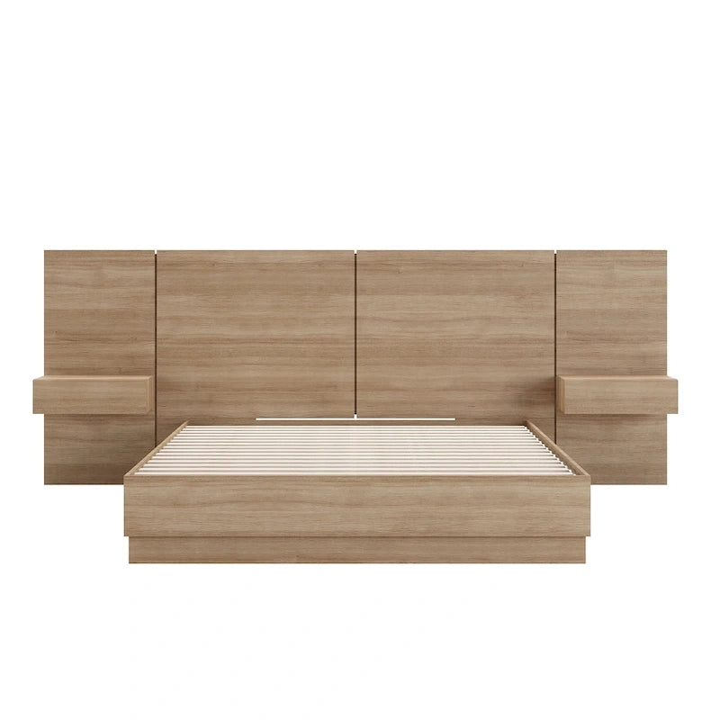 Milano 4-Piece Bedroom Set with Floating Nightstand Extension Panel