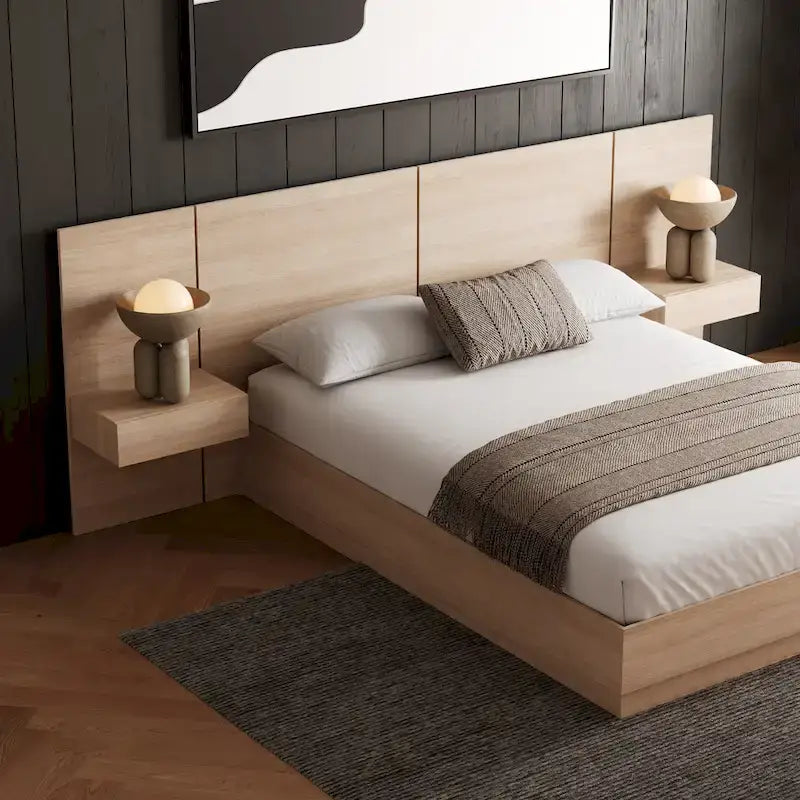 Milano 4-Piece Bedroom Set with Floating Nightstand Extension Panel