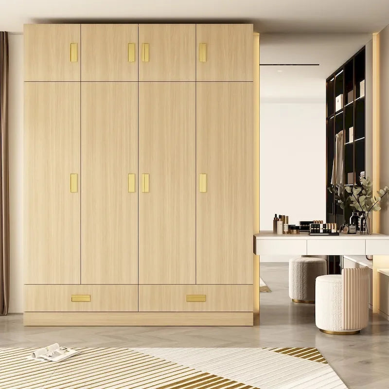 Large Wardrobe w/Optional Top Cabinet Bedroom Accent Closet Cabinet