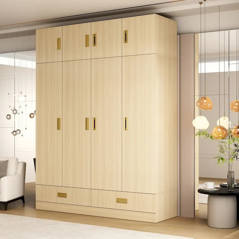 Large Wardrobe w/Optional Top Cabinet Bedroom Accent Closet Cabinet